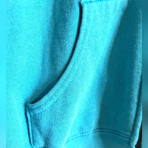 DC Zip Up Hoodie Turquoise Yellow Woman Size Medium EUC - Picture 5 of 12